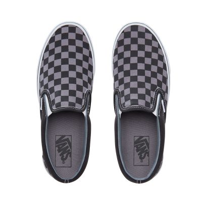 Vans Checkerboard Classic Slip-On - Kadın Slip-On Ayakkabı (Siyah)